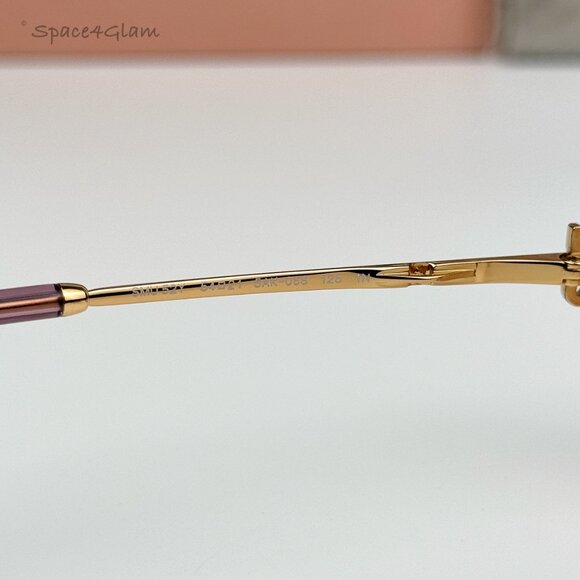 Miu Miu Women Sunglasses Gold Brown Gradient Violet Oval MU52YS 5AK06S BRAND NEW main image 9